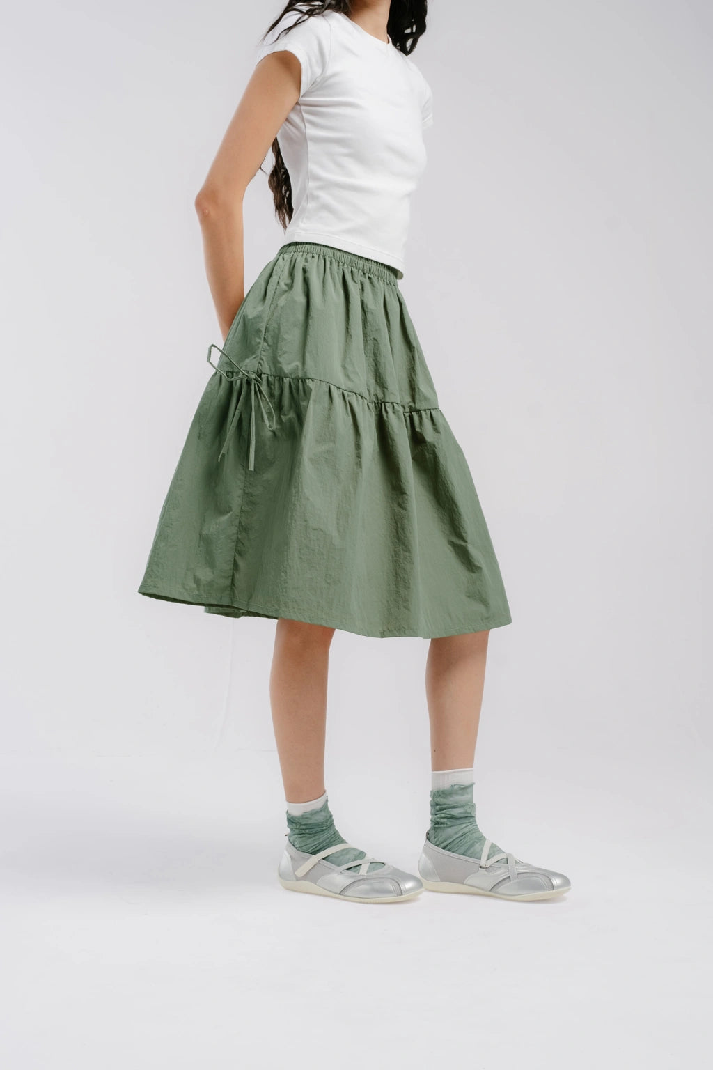 Sena Midi Skirt Olive - Tome Ame