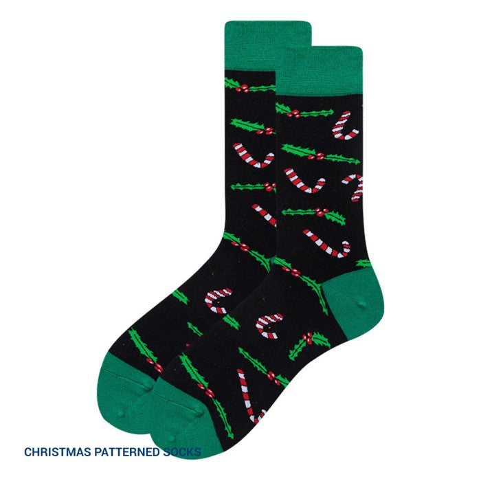 Christmas Patterned Socks Candy Cane - Myojin