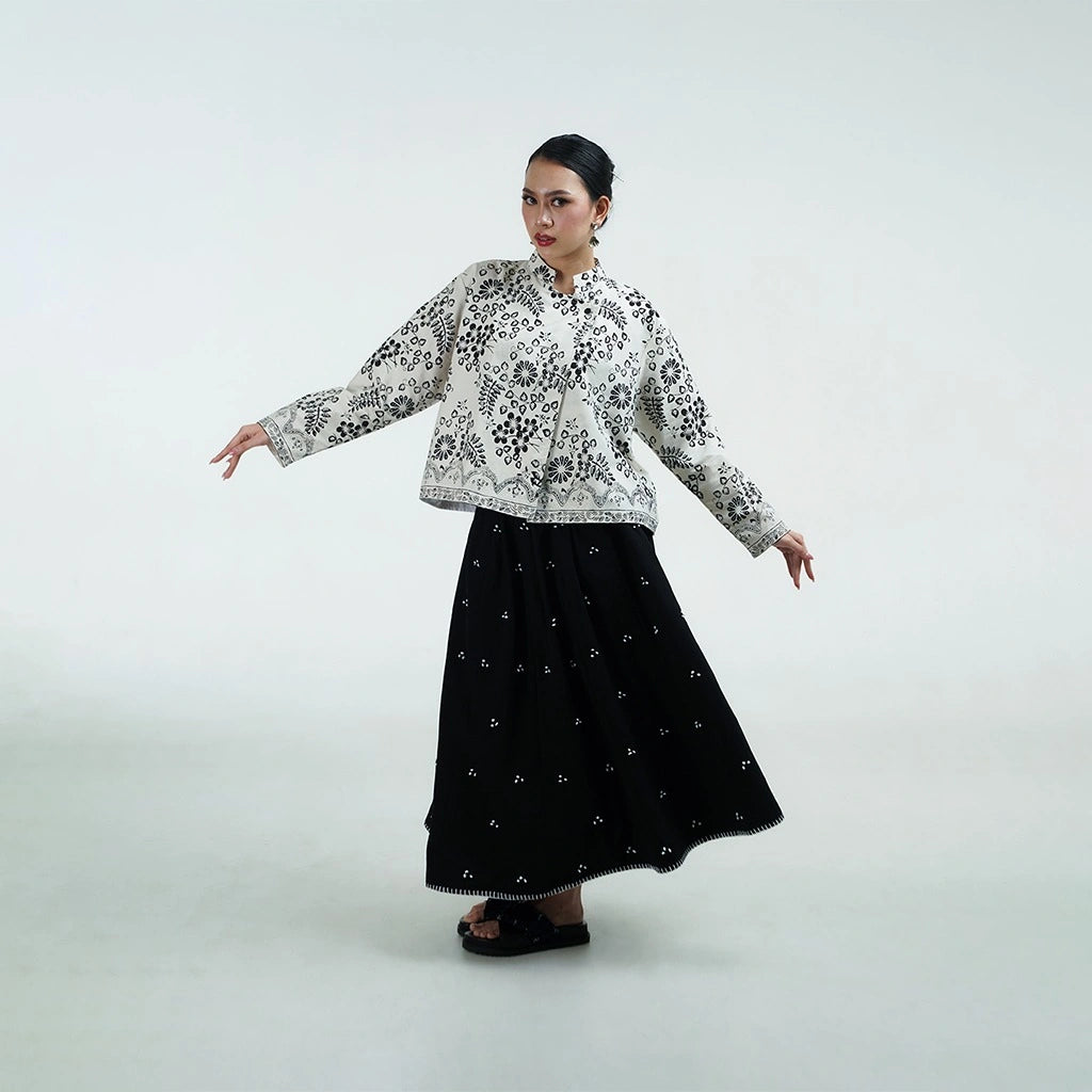 Arunika Janggan Shirt longsleeve Black - Damakara