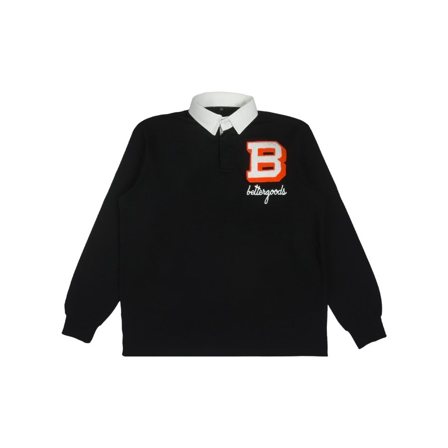 ​Chenille Rugby Shirt Black - Better Goods