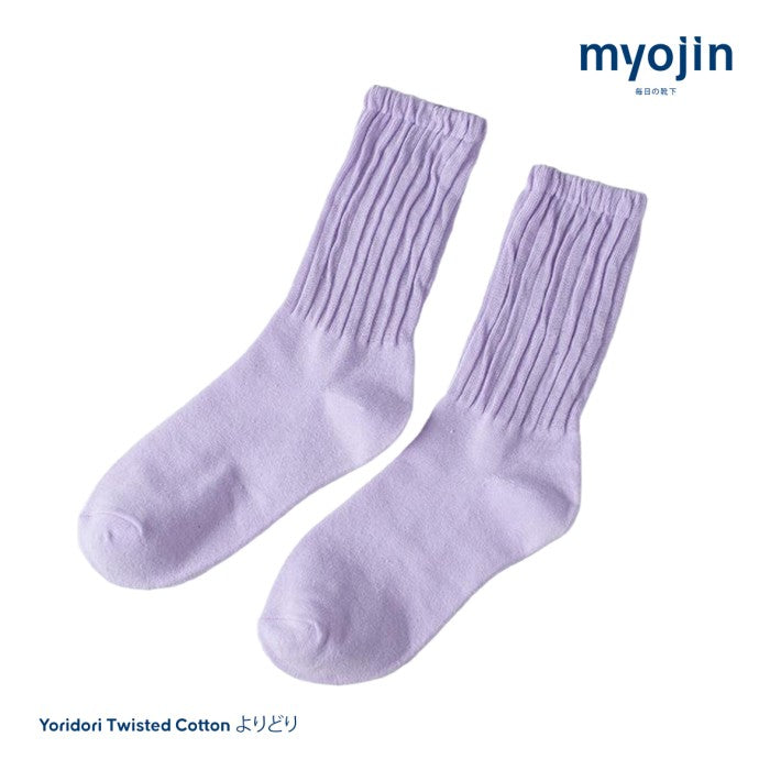 Yoridori Twisted Cotton Socks - Myojin