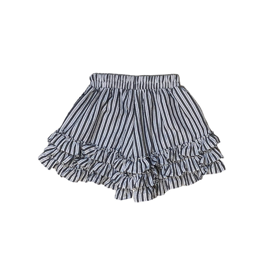 Ruffles Short Stripe Grey White - Soo Soo