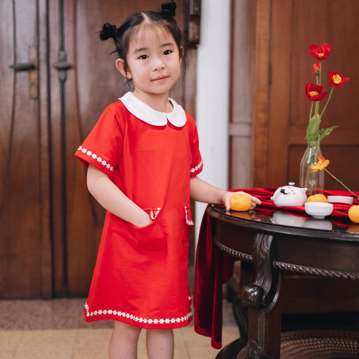 HGL Bambini - Bao Dress Red - Bambini Y Madre