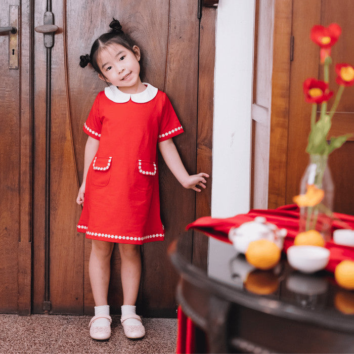 HGL Bambini - Bao Dress Red - Bambini Y Madre