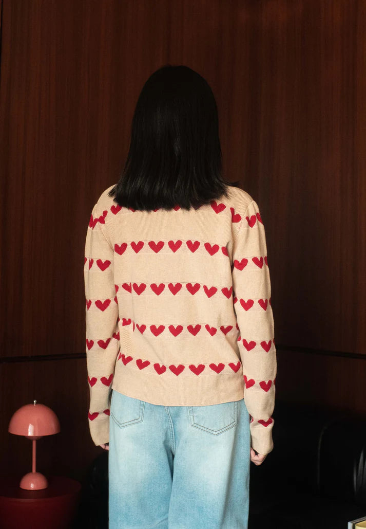 Nonaetal Cupid Space Knit Top Long Sleeve  - Nona