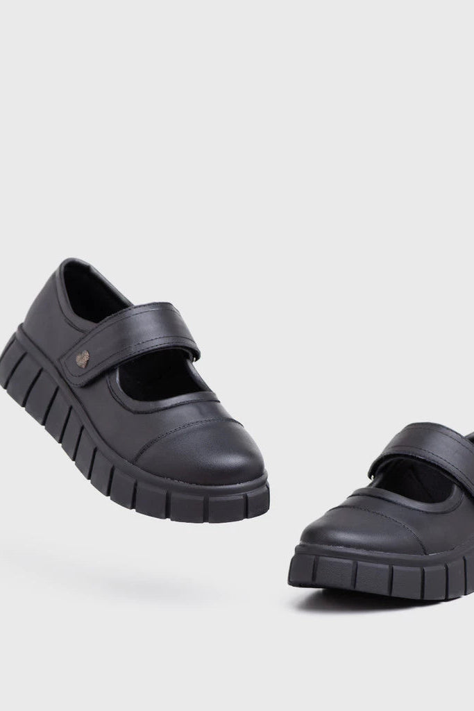 Achilla Mary Jane Sneakers Genuine Leather Black - Adorable Projects