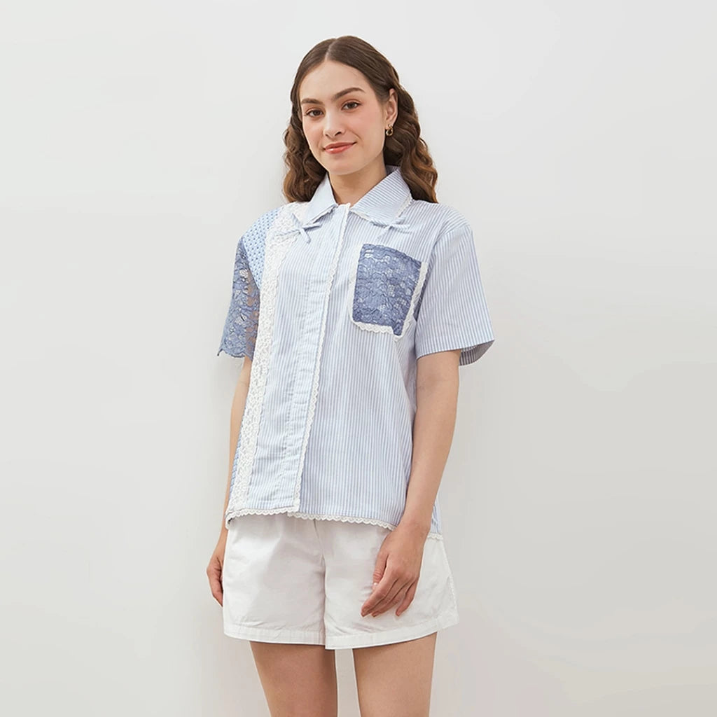 Alice Shirt Blue Stripe - Curato Market