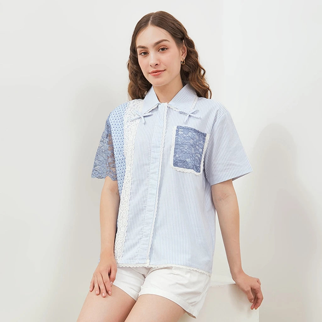 Alice Shirt Blue Stripe - Curato Market