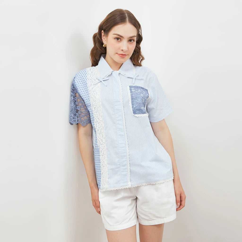 Alice Shirt Blue Stripe - Curato Market