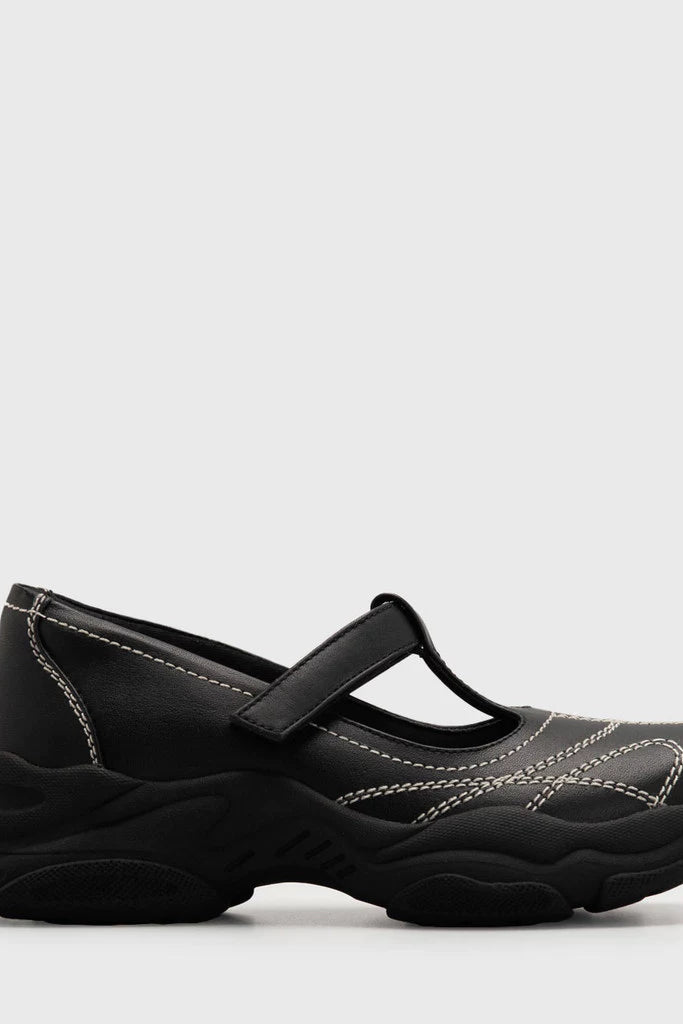 Allegra Sneakers Genuine Leather Black - Adorable Projects