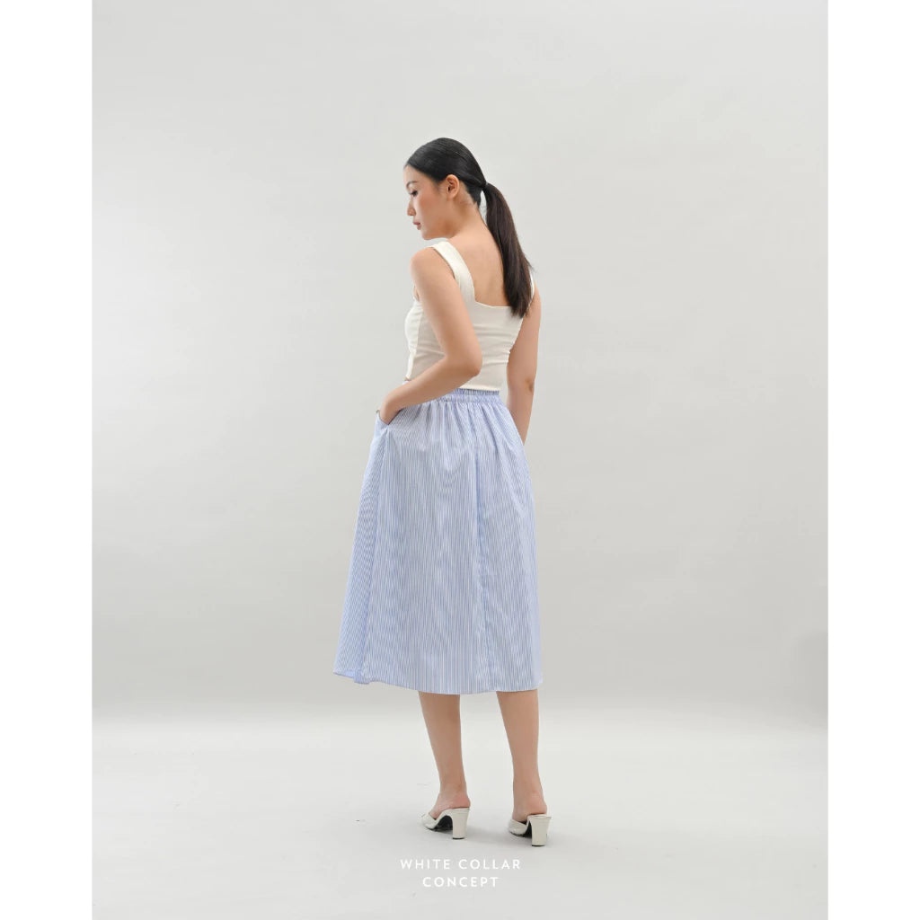 Amari Skirt Blue - White Collar Concept