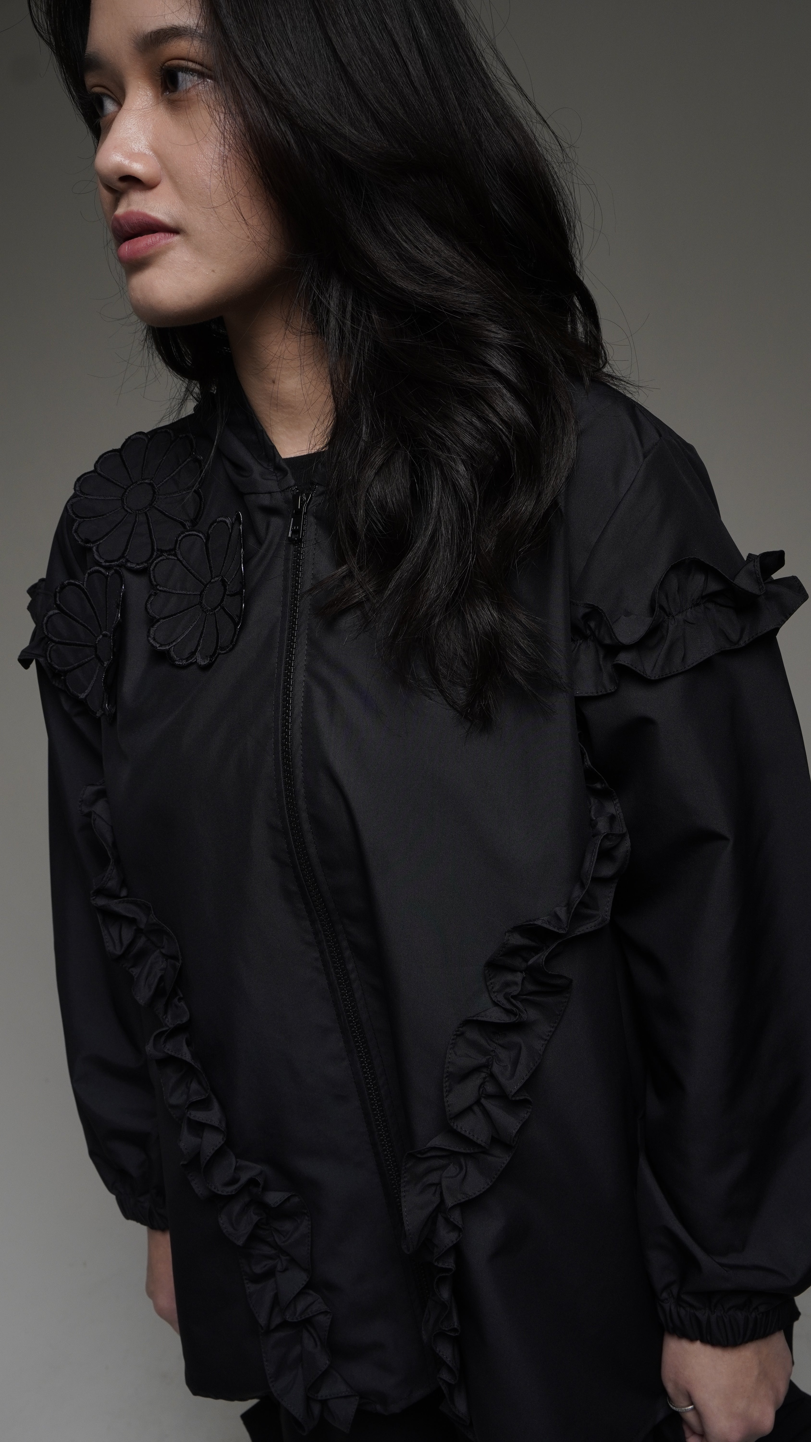 Haruna Sporty Jacket Black - House Of Reika (HOR)