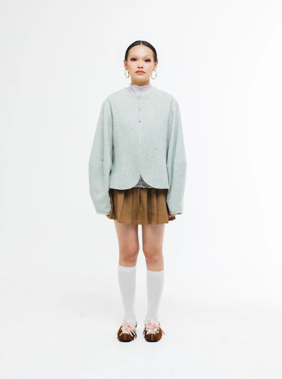 Balloon Tweed Blazer - Wad Studio