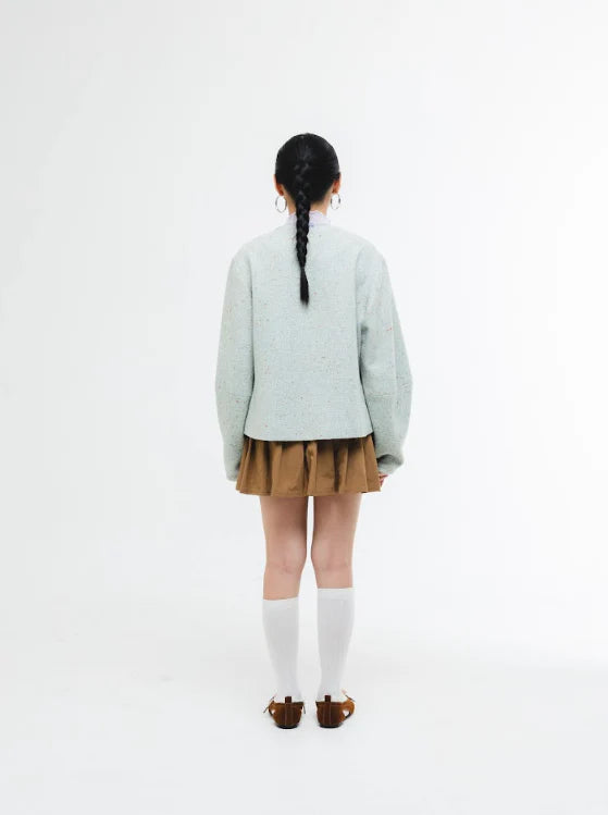 Balloon Tweed Blazer - Wad Studio