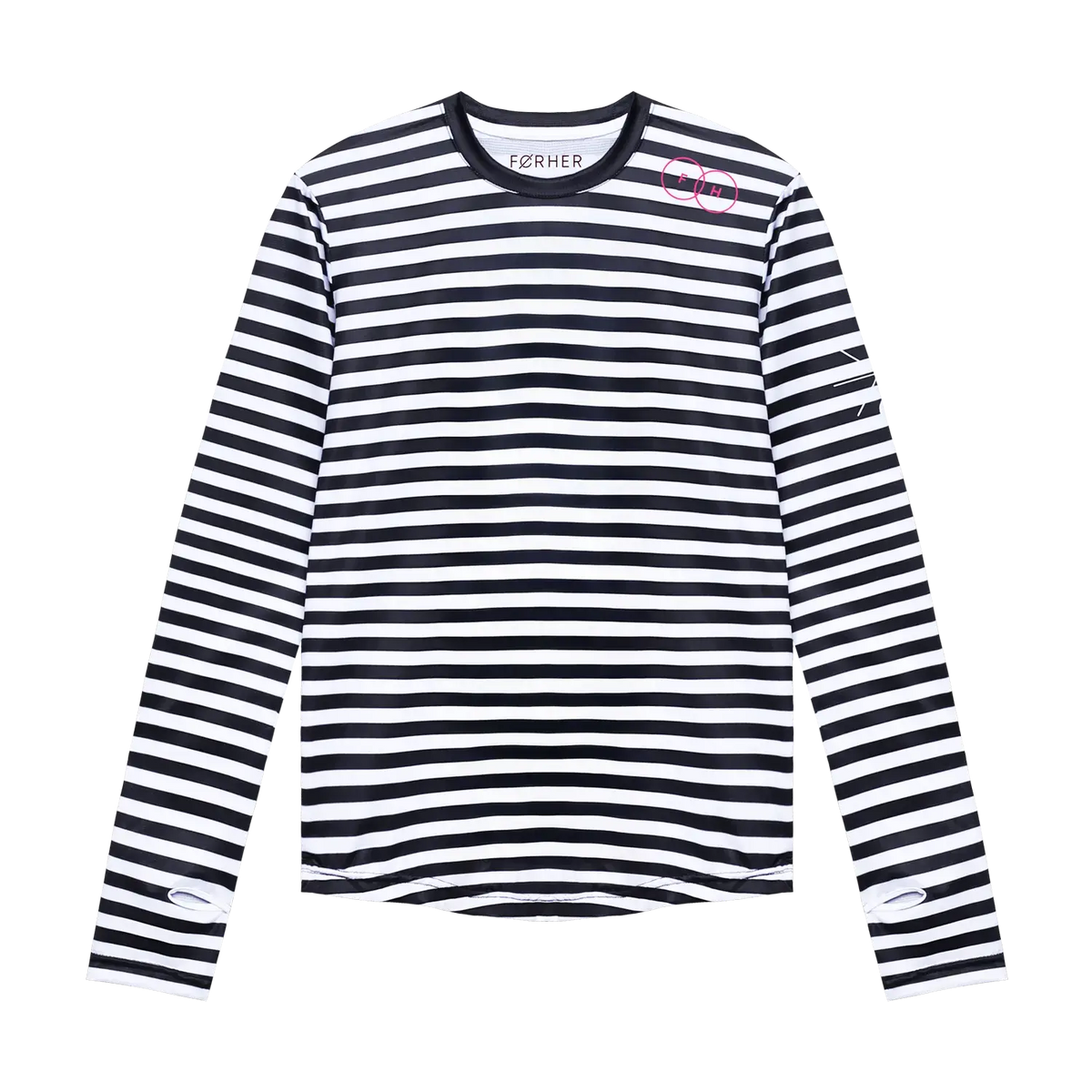 Drew LongSleeve Stripe White Black - Capslock Forher