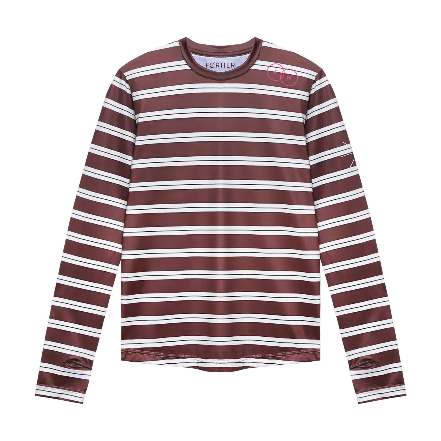 Erin Stripe Longsleeve Brown Cream - Capslock Forher