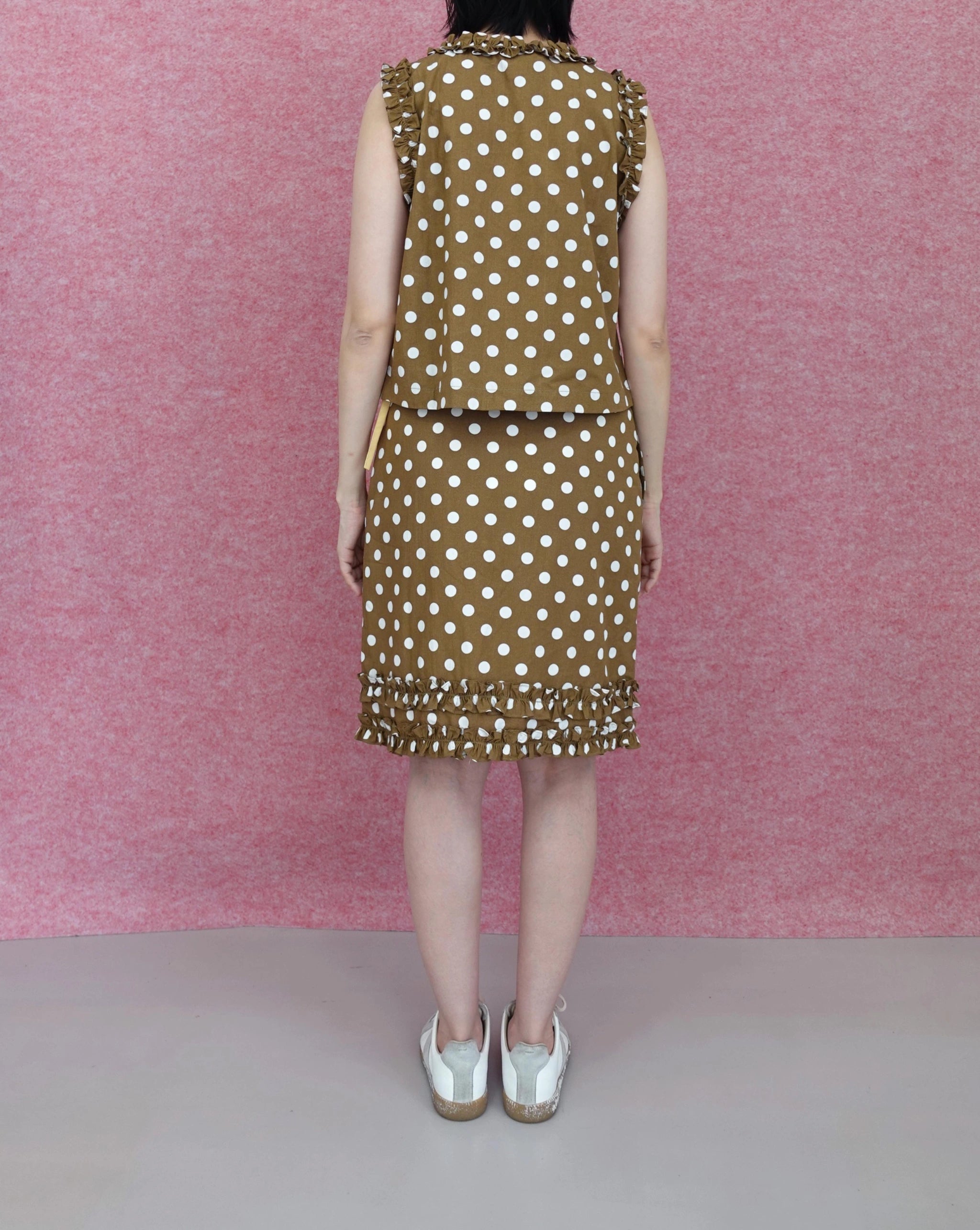 Frill Polka Top - Argyle & Oxford