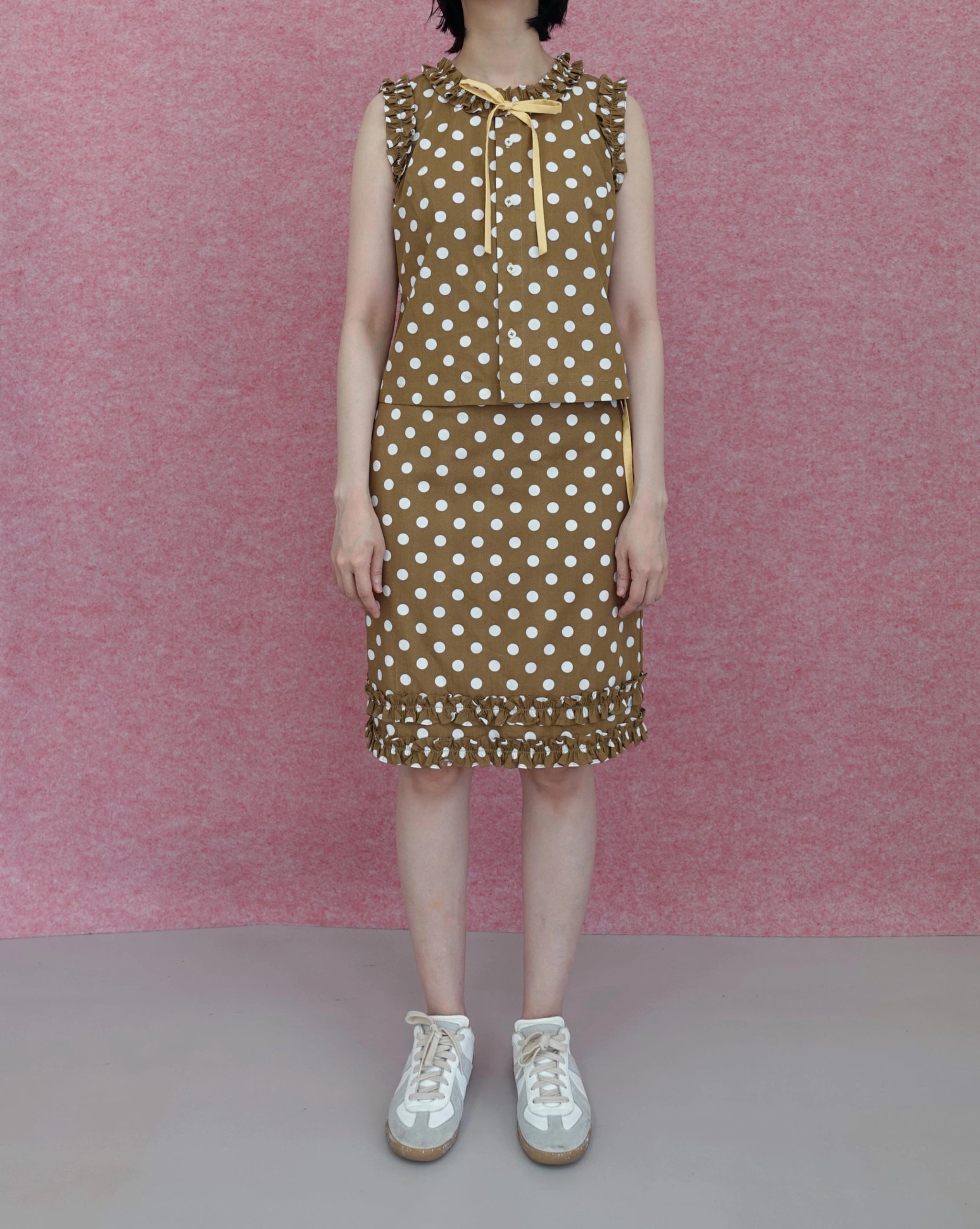 Frill Polka Top - Argyle & Oxford