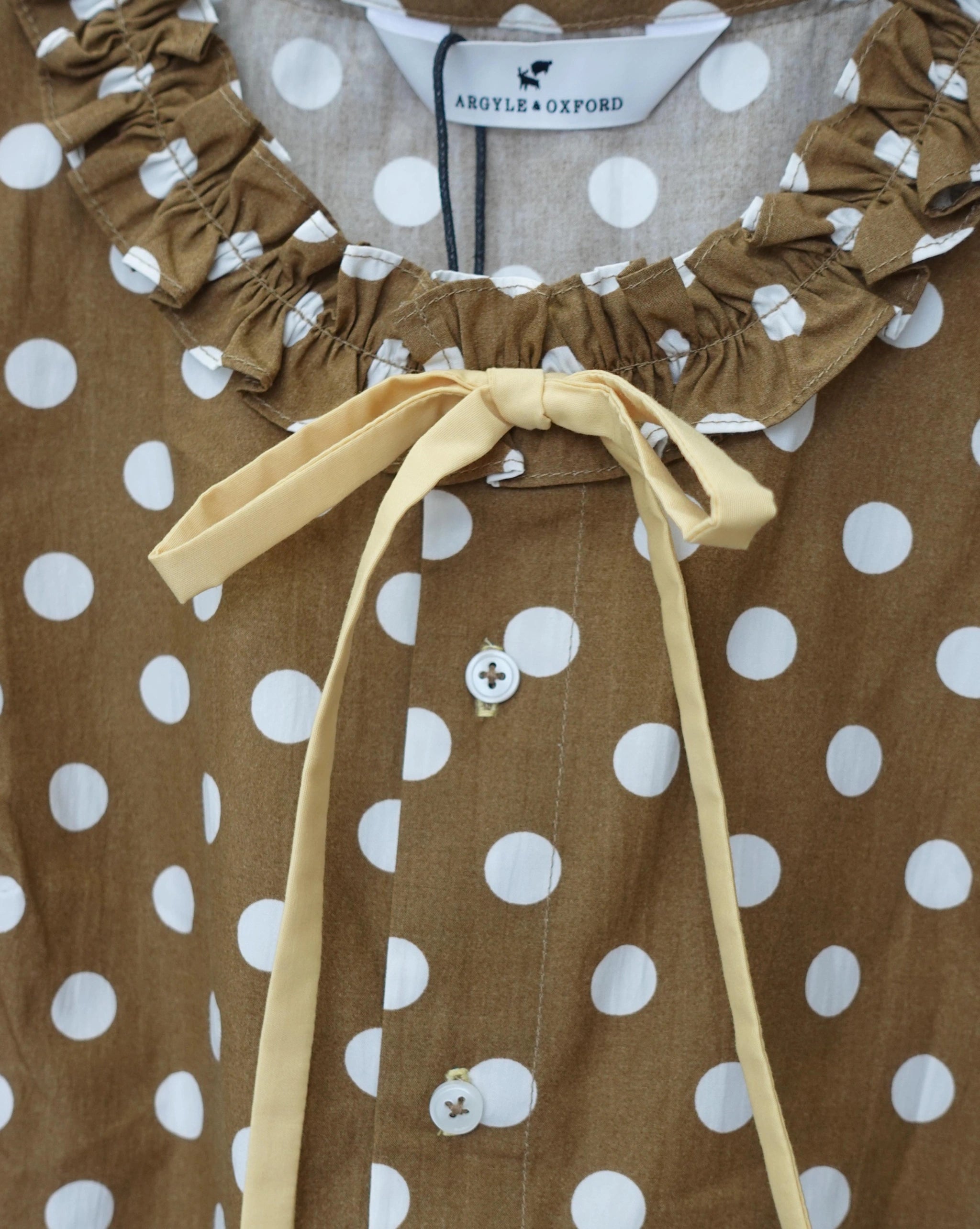 Frill Polka Top - Argyle & Oxford