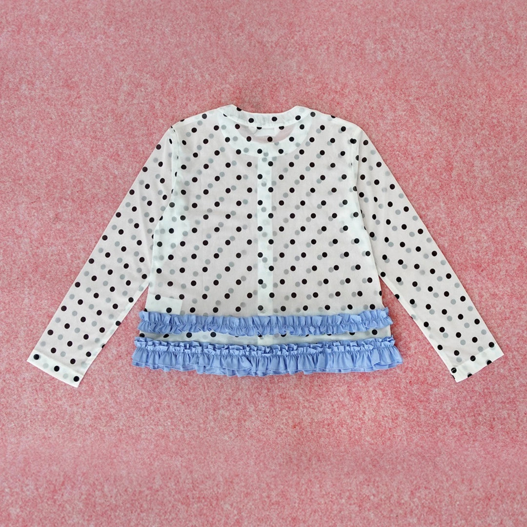 Polkadot Sheer Cardigan - Argyle & Oxford