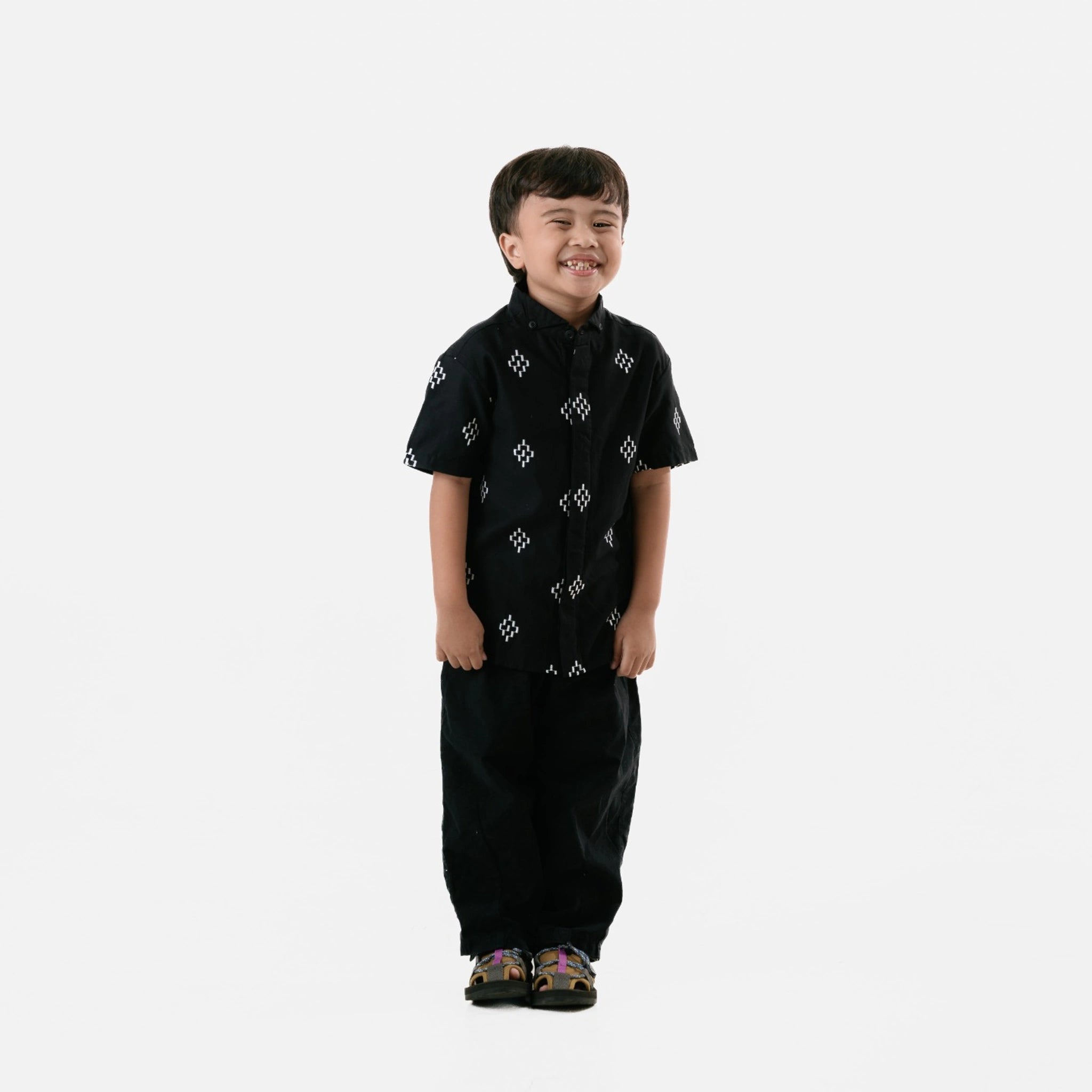 HGL Bambini - Arkana Kemeja Anak Bordir T.Pendek - Damakara