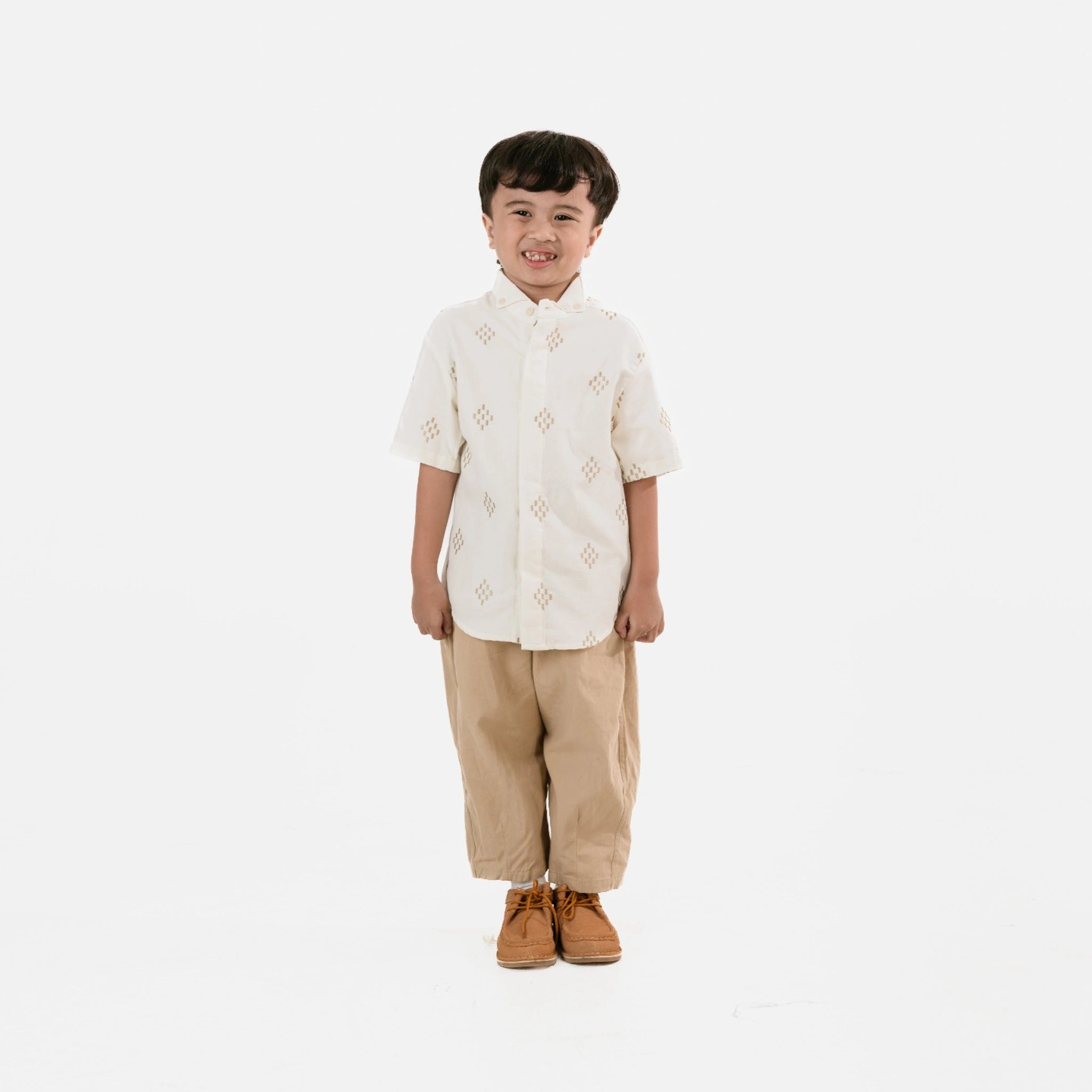 HGL Bambini - Arkana Kemeja Anak Bordir T.Pendek - Damakara