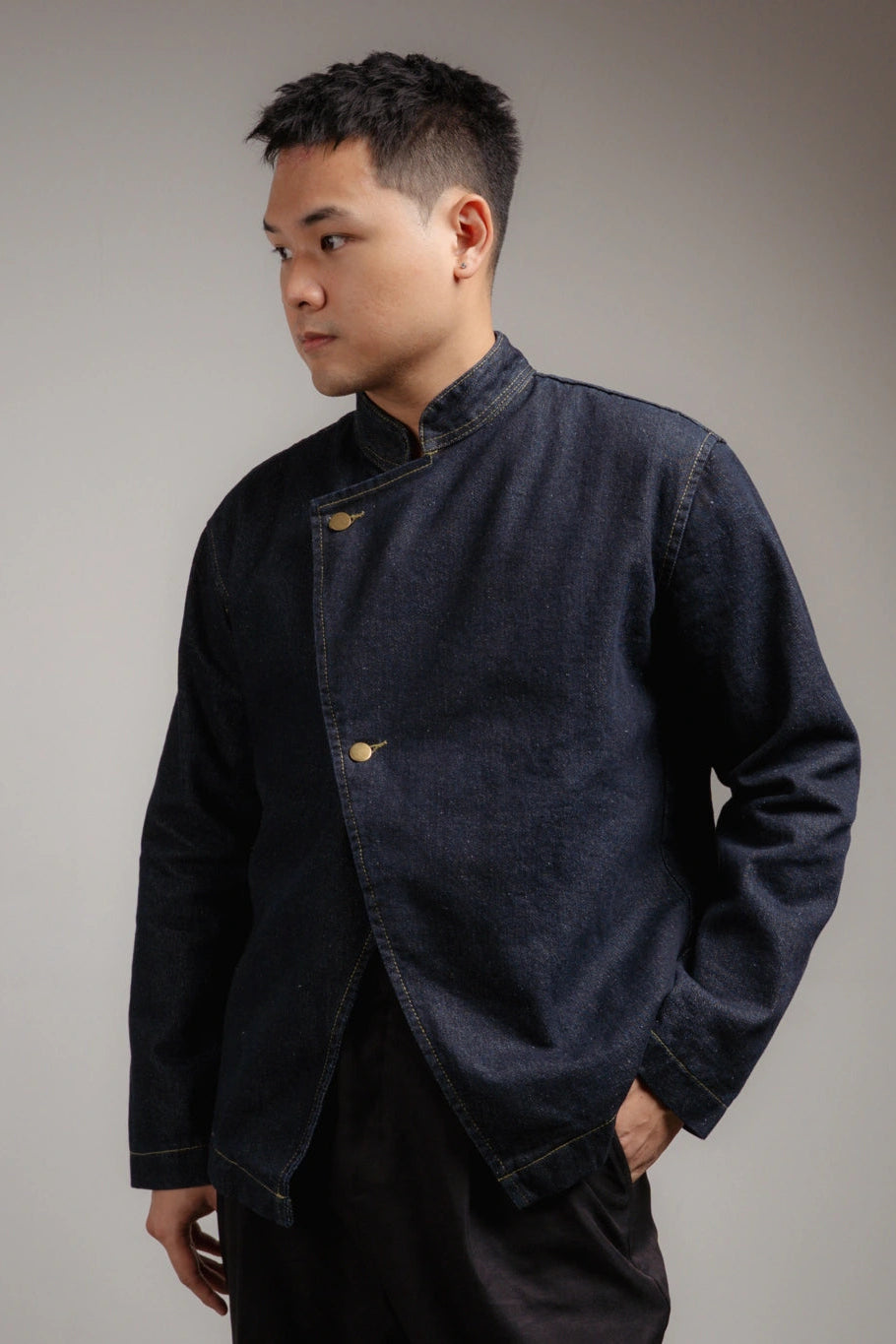 Adipati Beskap Denim Men - Ambra La Moda
