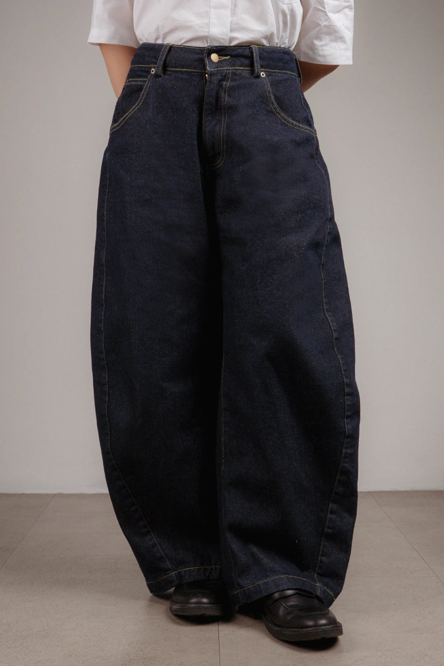 Rei Super Baggy Barrel Raw Denim - Ambra La Moda
