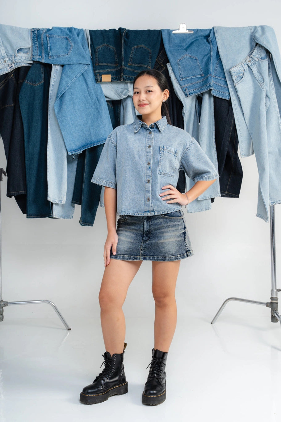 Emma Oversize Shirt Ice Blue - Ambra La Moda