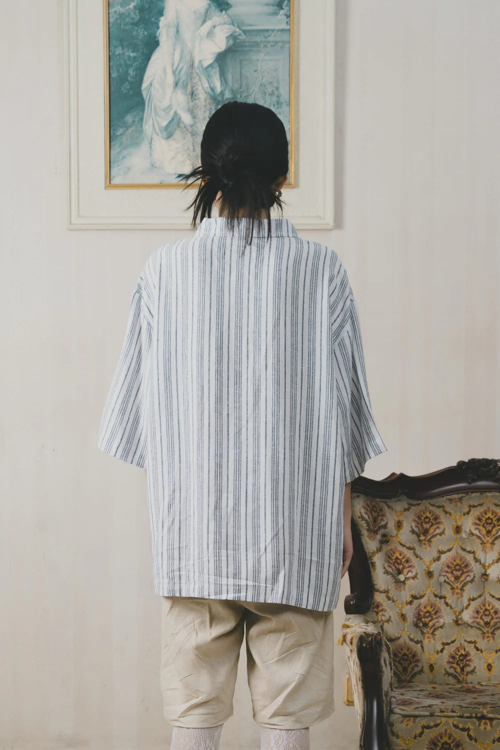 The Sidgwick Line Linen Short Sleeve Shirt White - Oxford Society