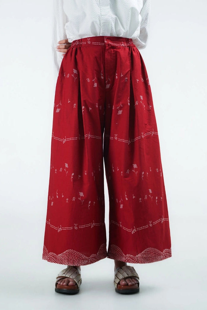 Kembali Pallazo Pants Red - Damakara