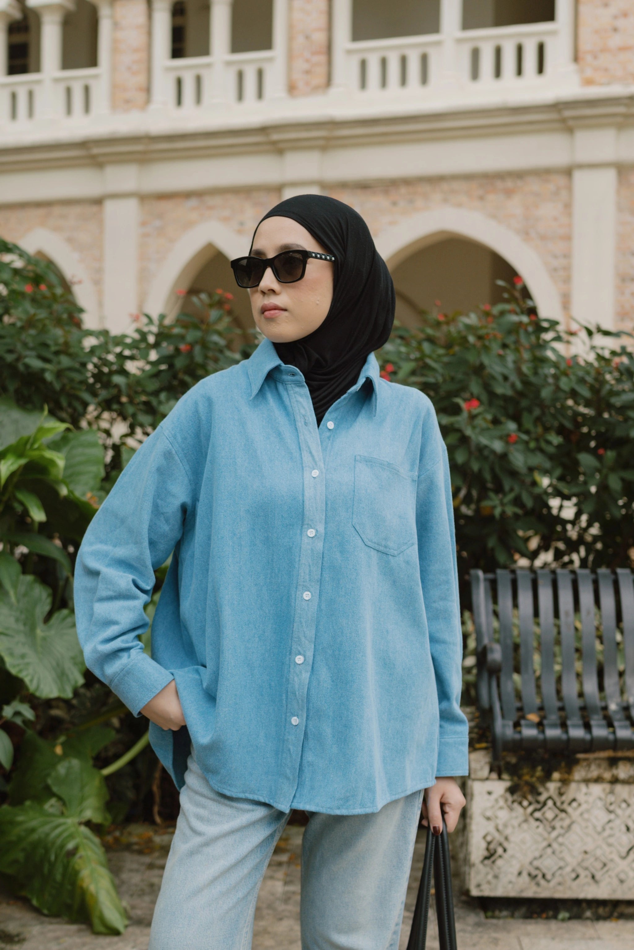 Elle Denim Shirt - Krem