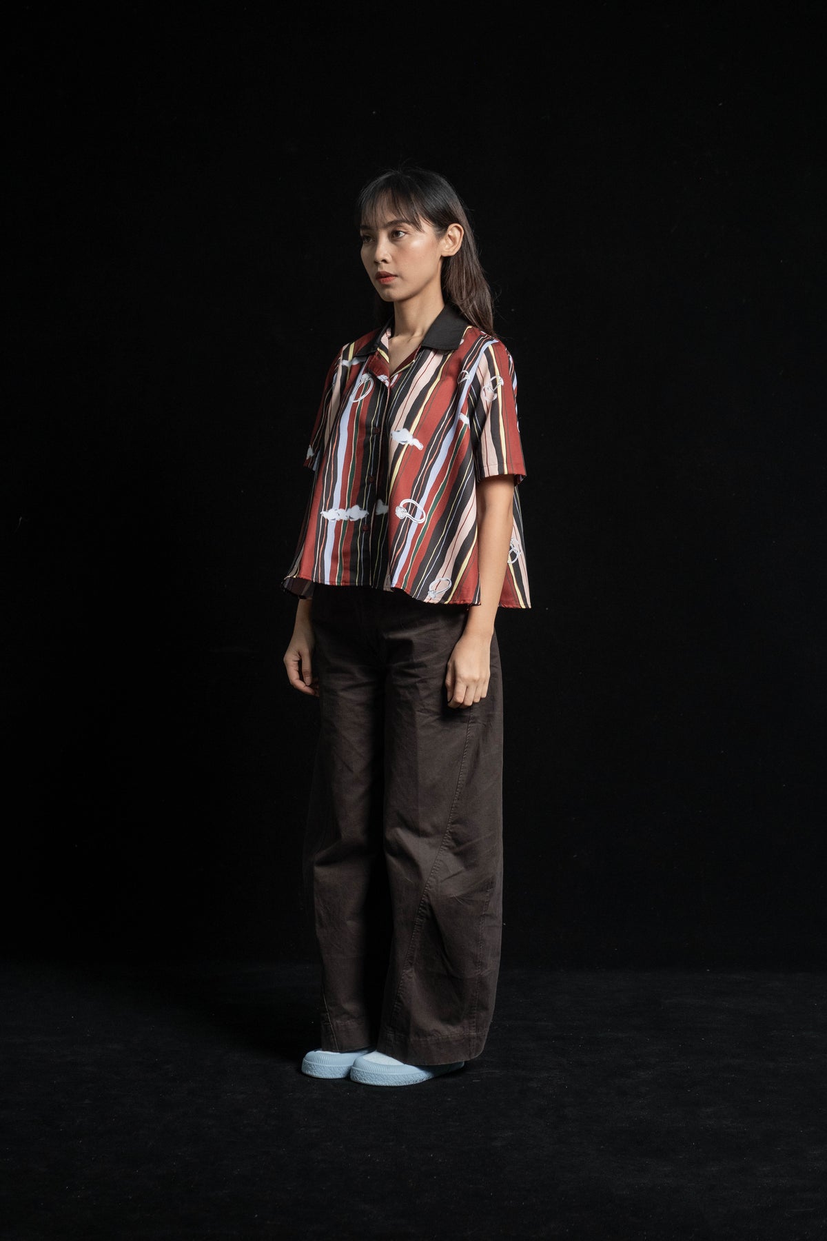 Dama Shortsleeve Shirt Maroon - Dua Design