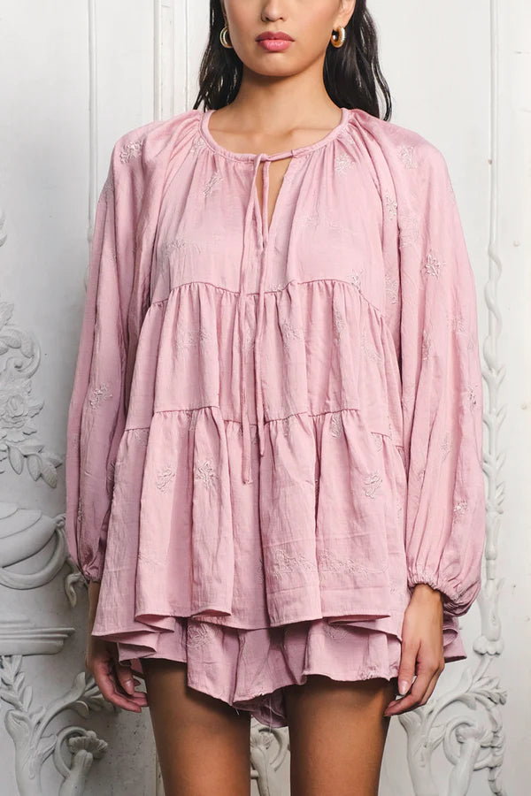 Noa Bohemian Dress Pink - Kyrra