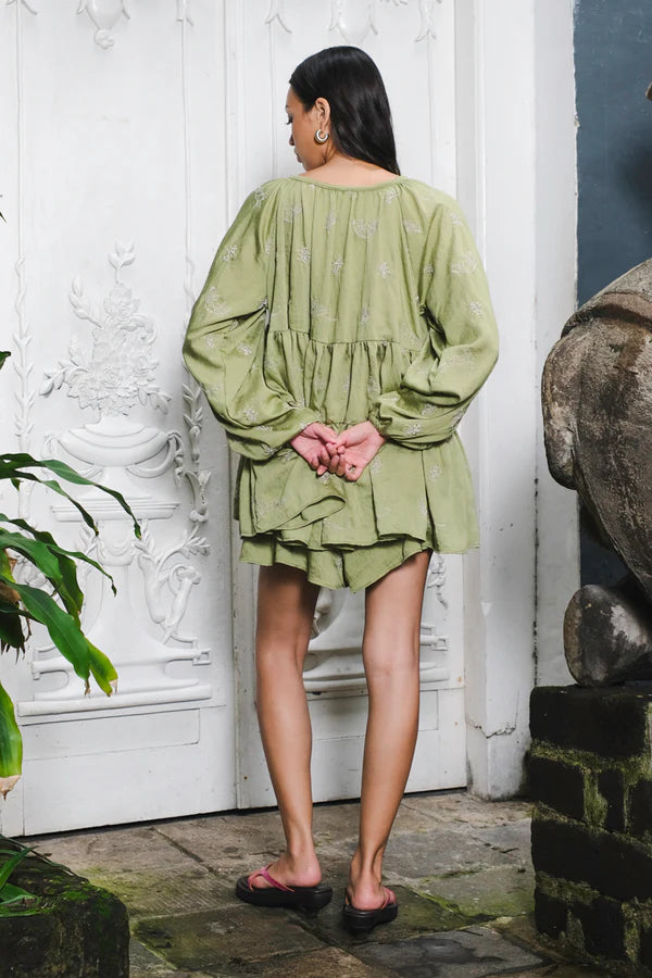 Noa Bohemian Dress Green - Kyrra