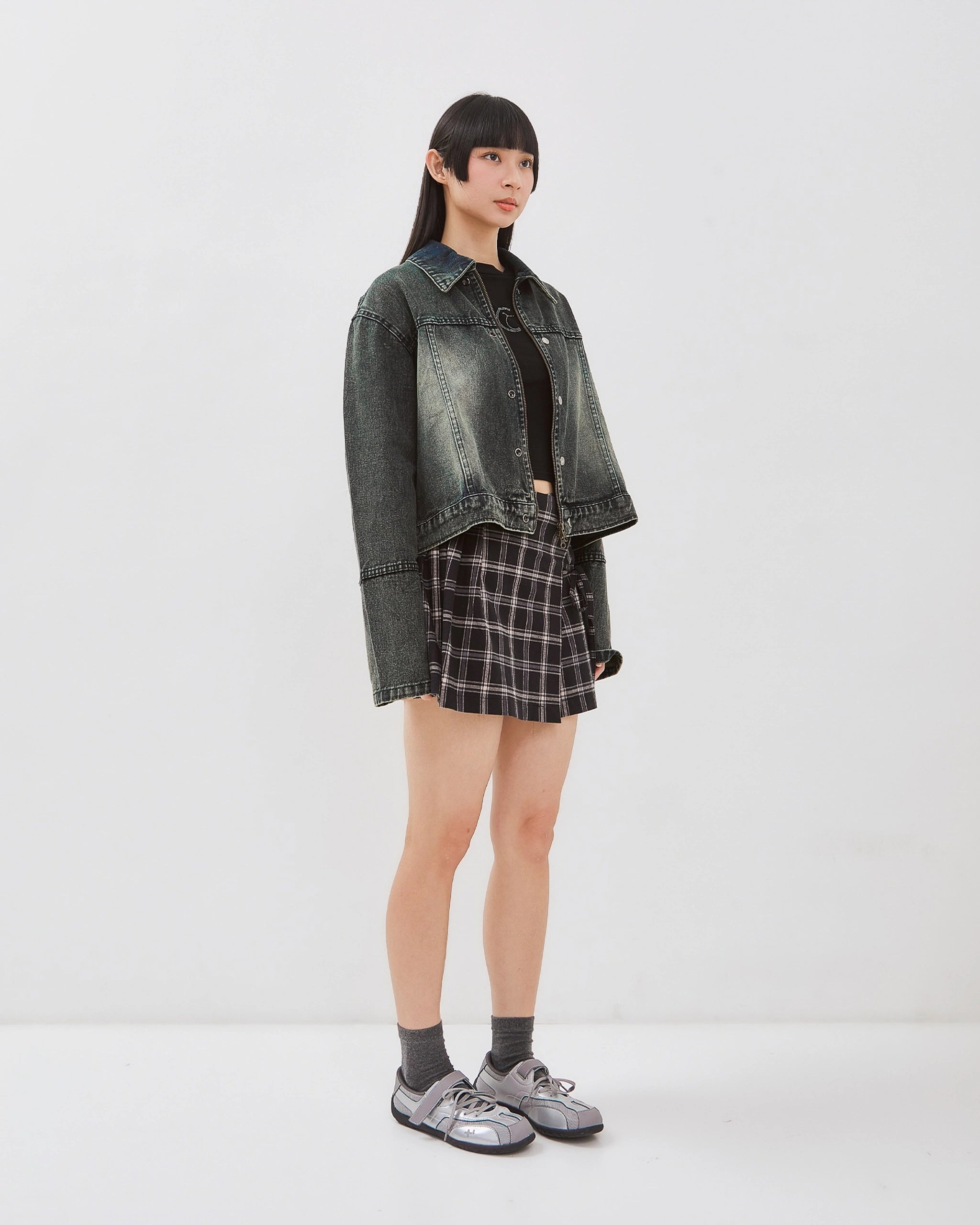Dami Tartan Pleats Mini Skirt - Catha