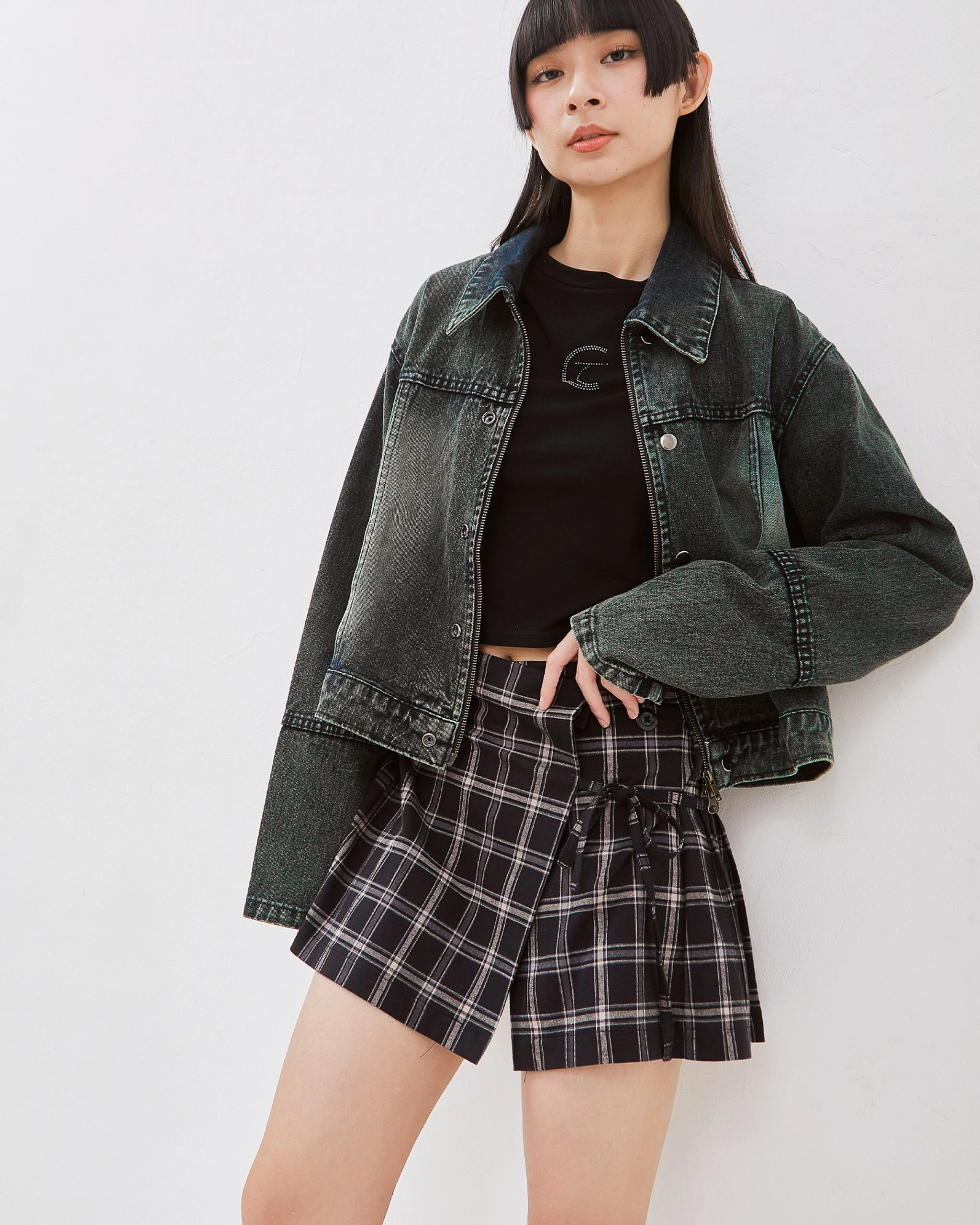 Dami Tartan Pleats Mini Skirt - Catha