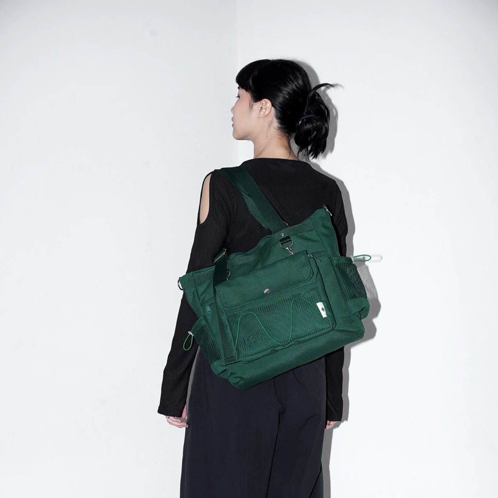 Debris Totebag Green - Lou Tropics