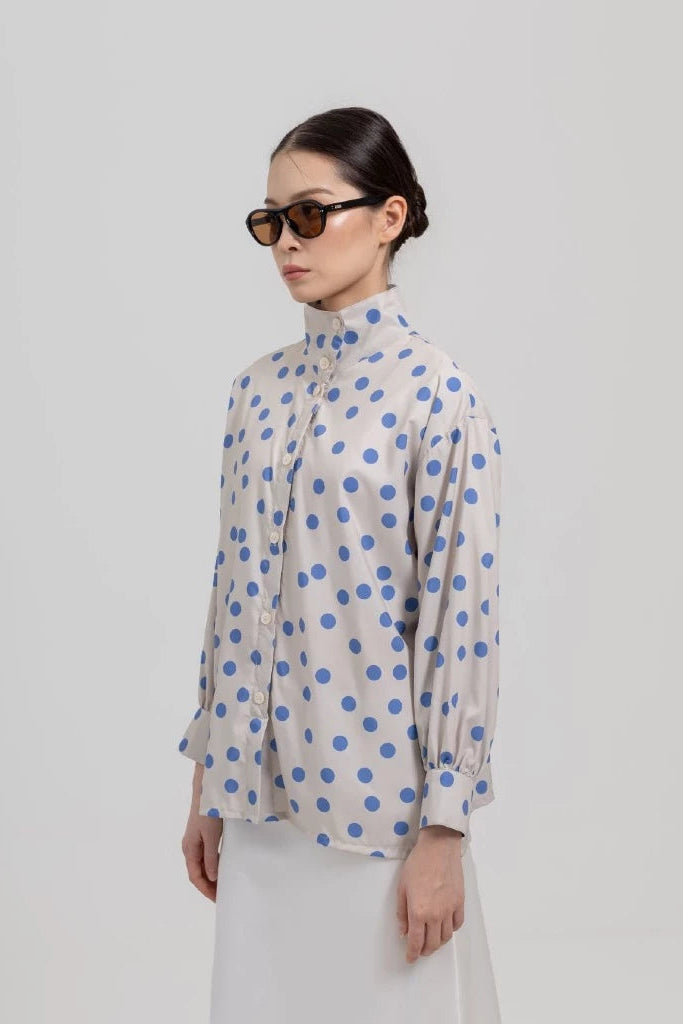 Esme High Collar Pale Yellow - Tuff Puff