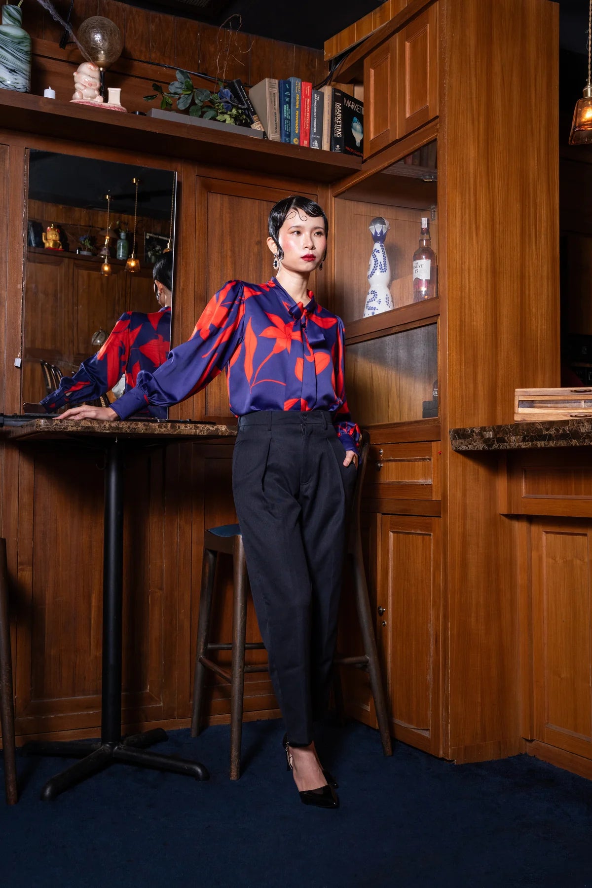 Jayne Shirt Red Midnight - Kyrra