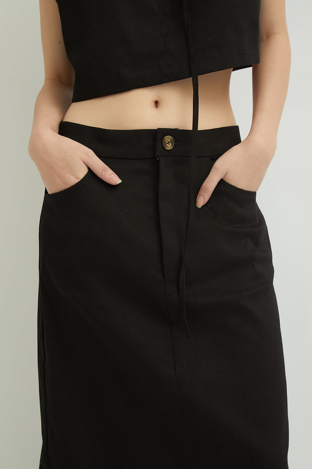 Shop At Velvet Rhonda Maxi Skirt Black Detail