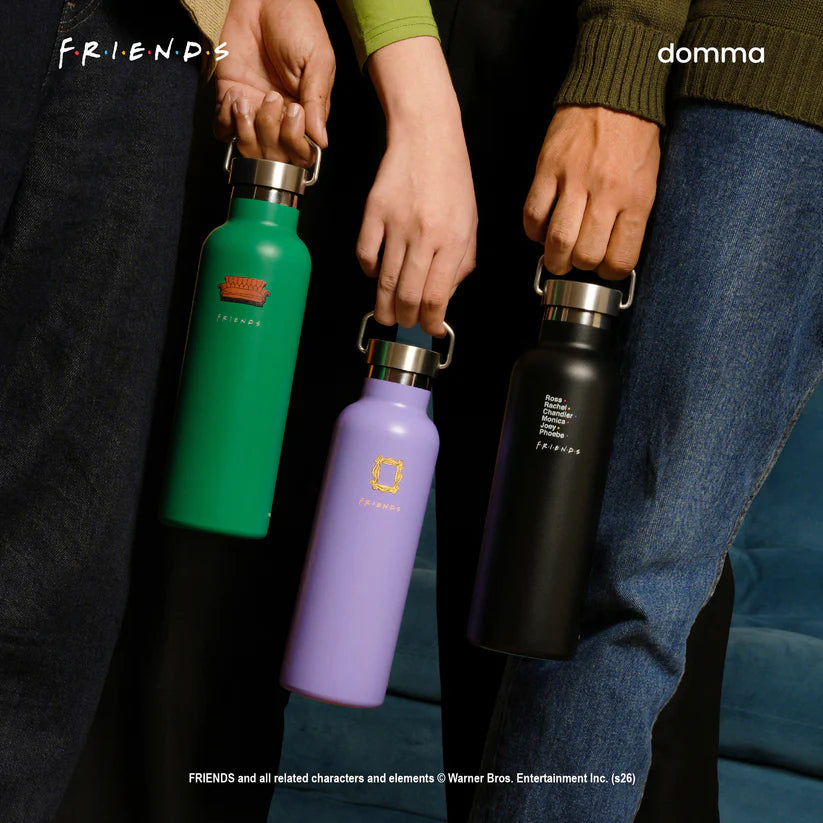 [FRIENDS] 700 ml Metal Handle Lid Botol Minum Characters - Domma