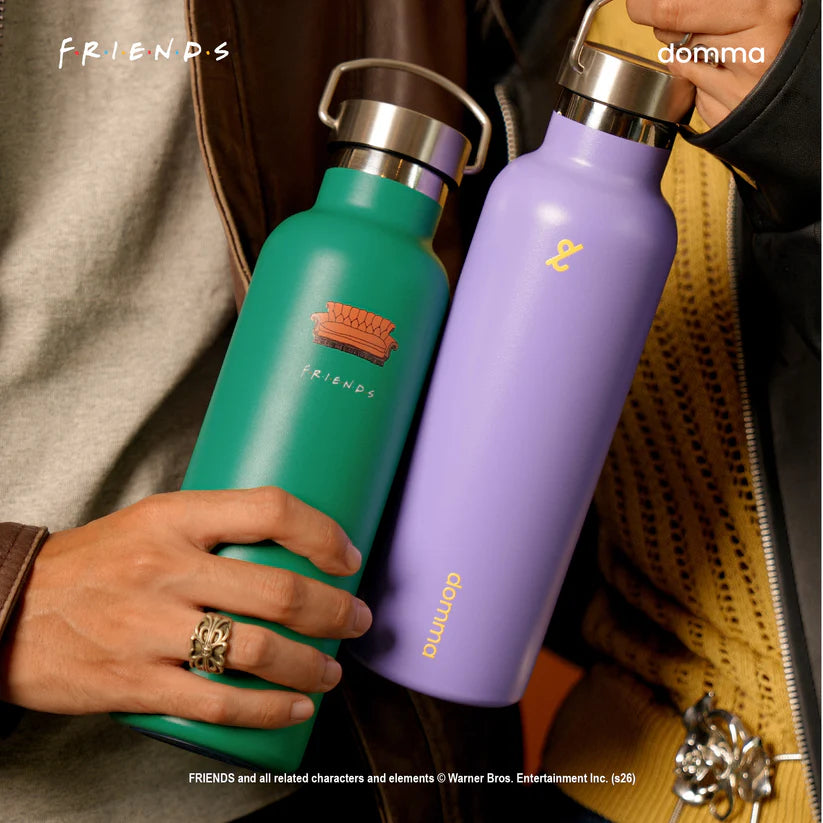 [FRIENDS] 700 ml Metal Handle Lid Botol Minum Sofa - Domma