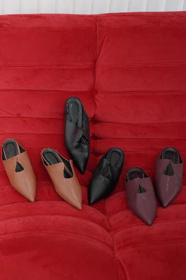 Farfalle Flats Black - Tangerine Marche