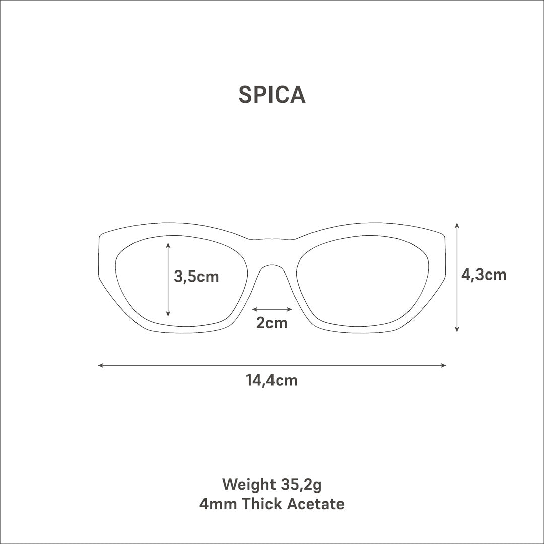 Acetate Spica Black Lens - Cool Uncle
