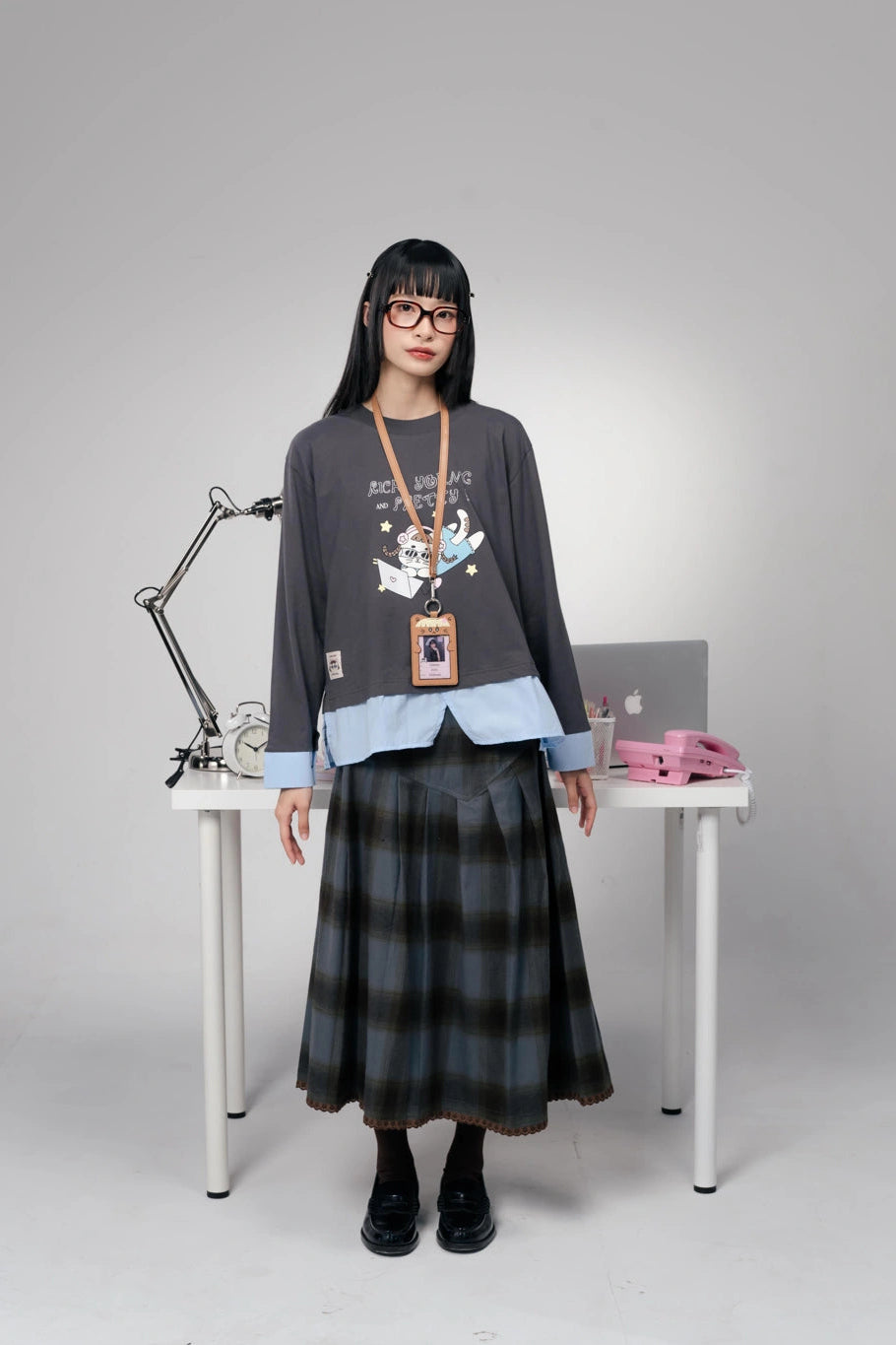 Fuji Layered Longsleeve Grey - Tome Ame