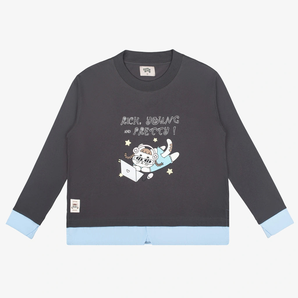 Fuji Layered Longsleeve Grey - Tome Ame