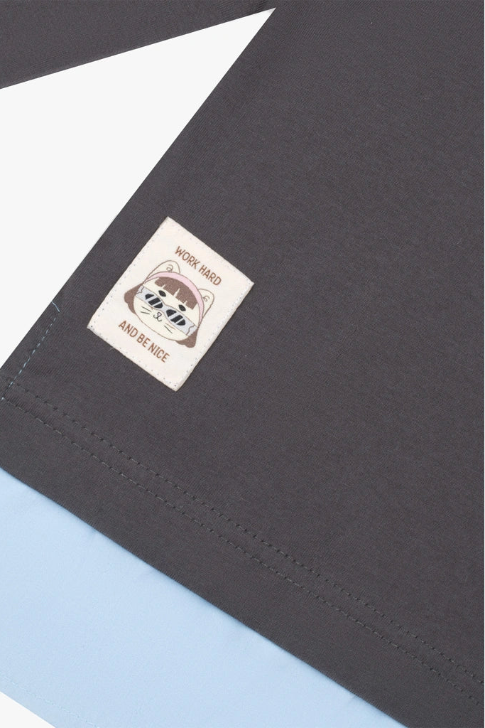 Fuji Layered Longsleeve Grey - Tome Ame