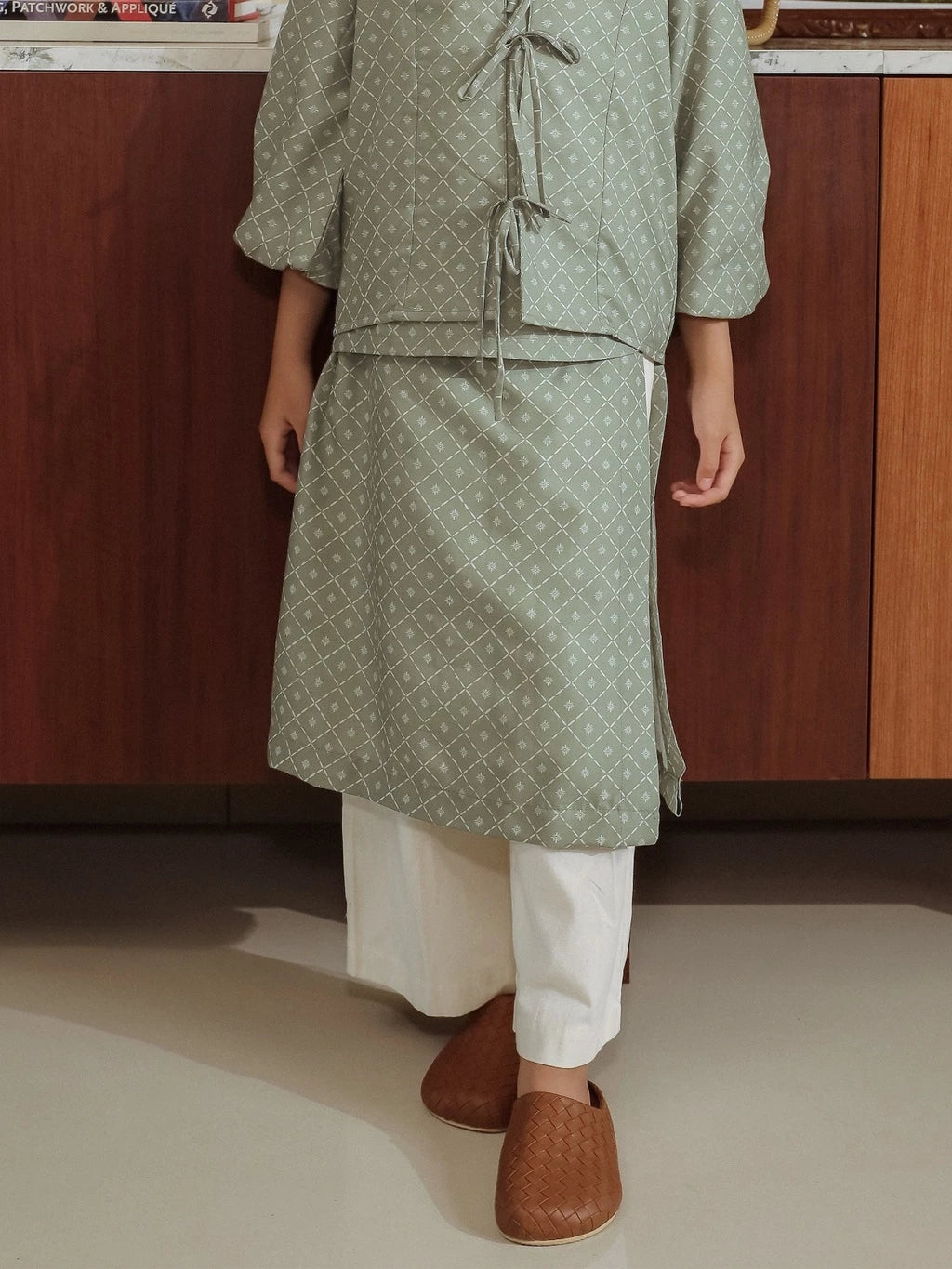 Hgl Ritel HGL Bambini - Laist Saroong Pants Green Mix - Sabine & Heem