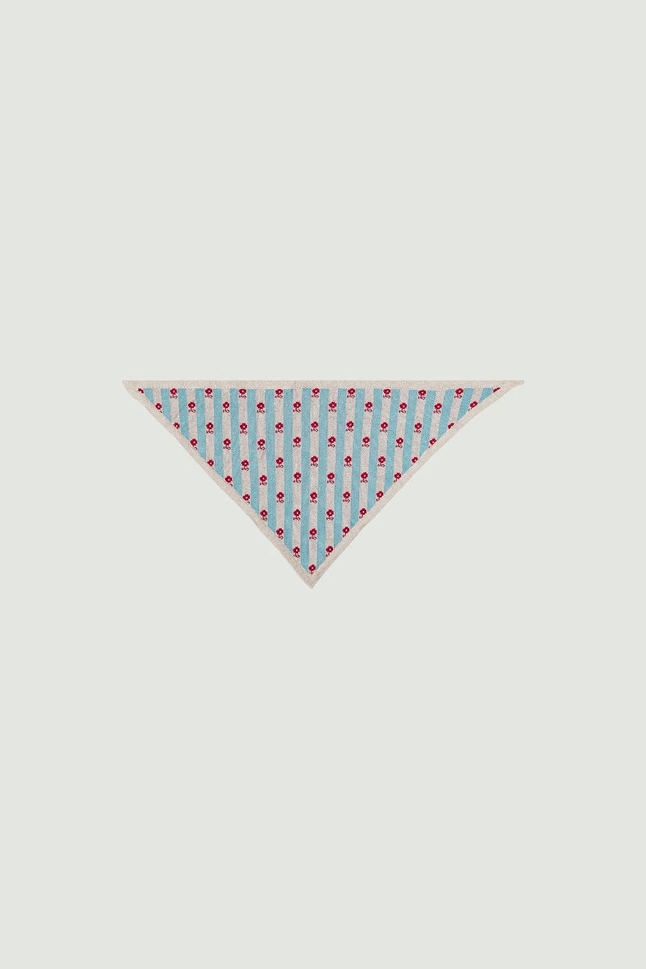 A knitted scarf with a red floral pattern by Sabine & Heem kids clothing on a white background